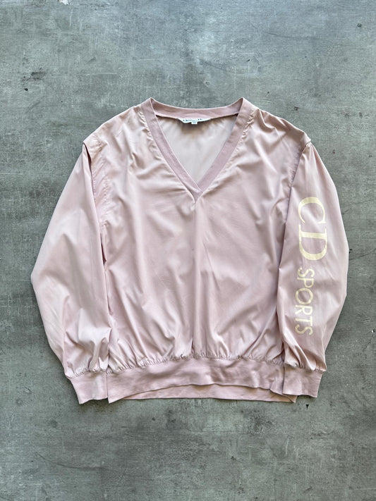 1990's Christian Dior Sport Baby Pink Graphic Golf Pullover (Sold As Seen)