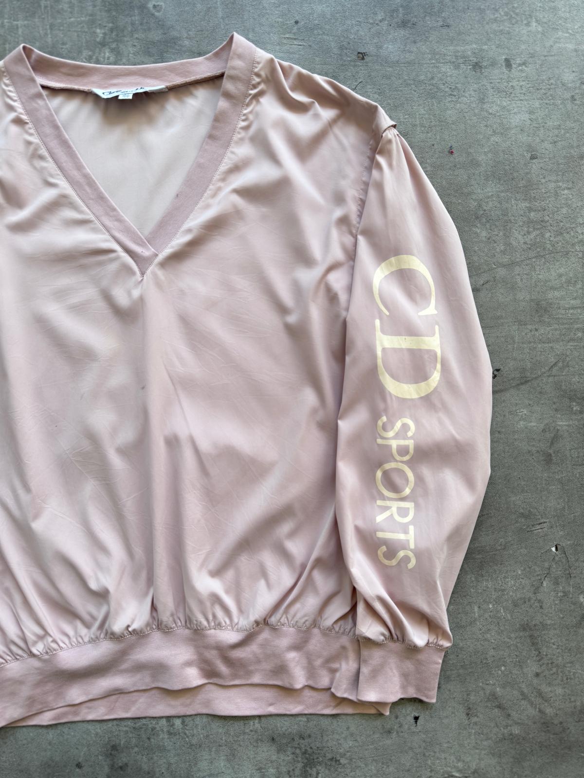 1990's Christian Dior Sport Baby Pink Graphic Golf Pullover (Sold As Seen)
