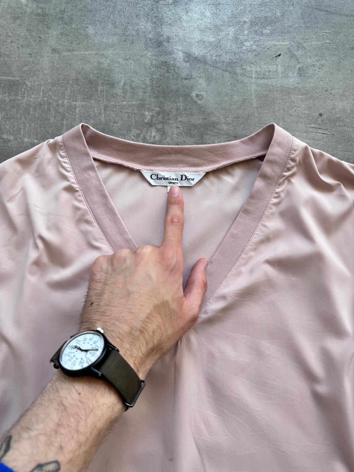 1990's Christian Dior Sport Baby Pink Graphic Golf Pullover (Sold As Seen)