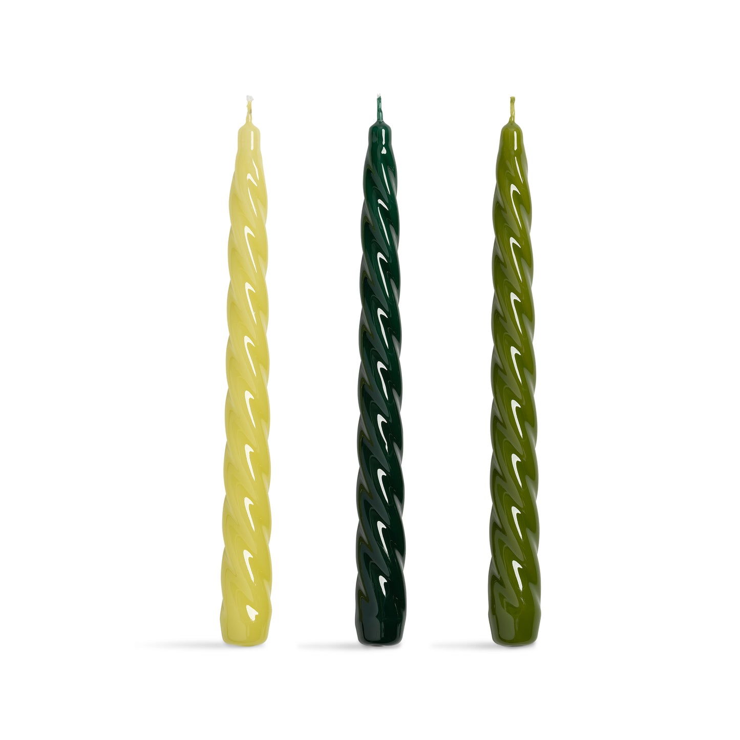 &Klevering Candle Bravo Green Set of 3
