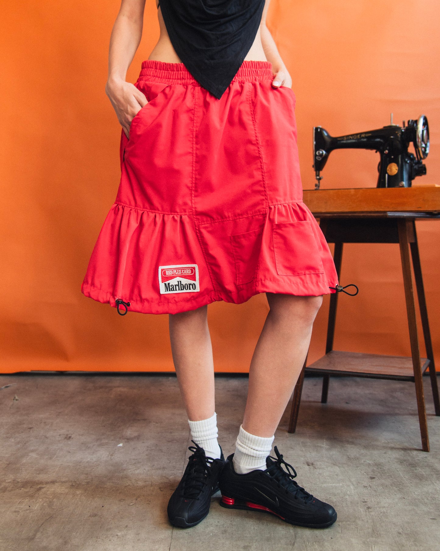 VT Rework : Marlboro Technical Pocket Midi Skirt