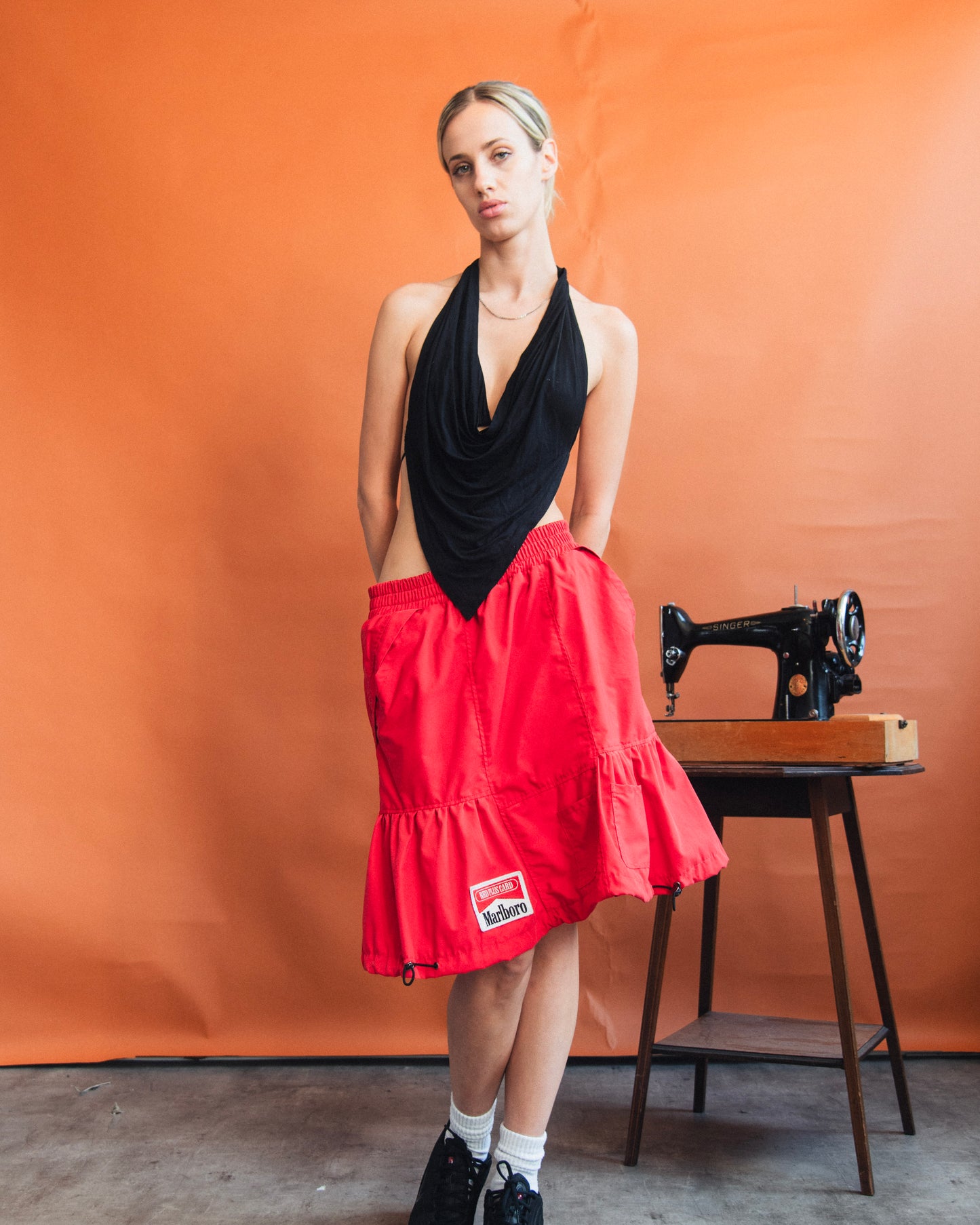 VT Rework : Marlboro Technical Pocket Midi Skirt