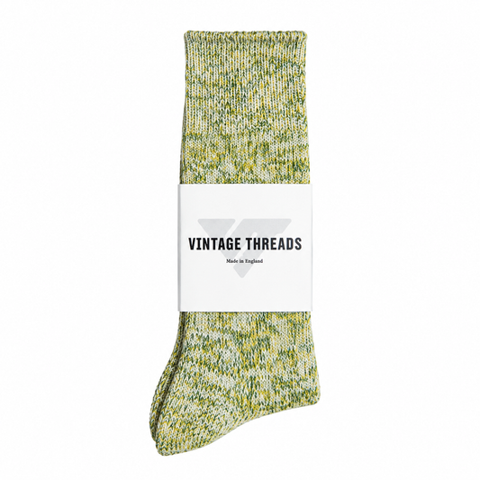 Vintage Threads Green Mixed Knit Socks