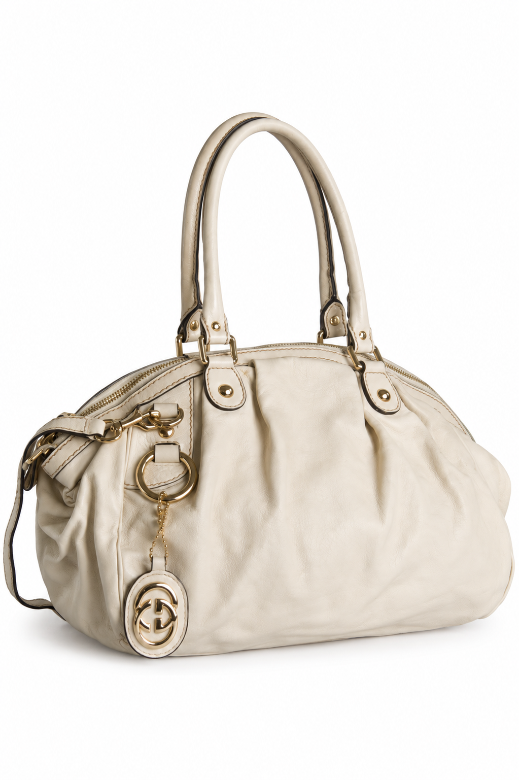 Gucci Cream Sukey Leather Handbag