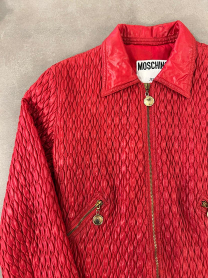 Moschino Jeans Red Scrunched Jacket