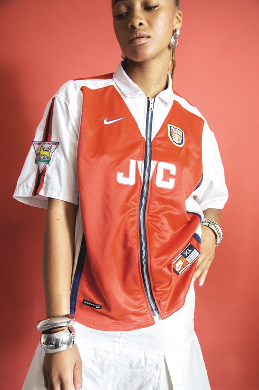 VT Rework: 1997/1998 Arsenal "Anelka 9" Home Zip Up Football Shirt