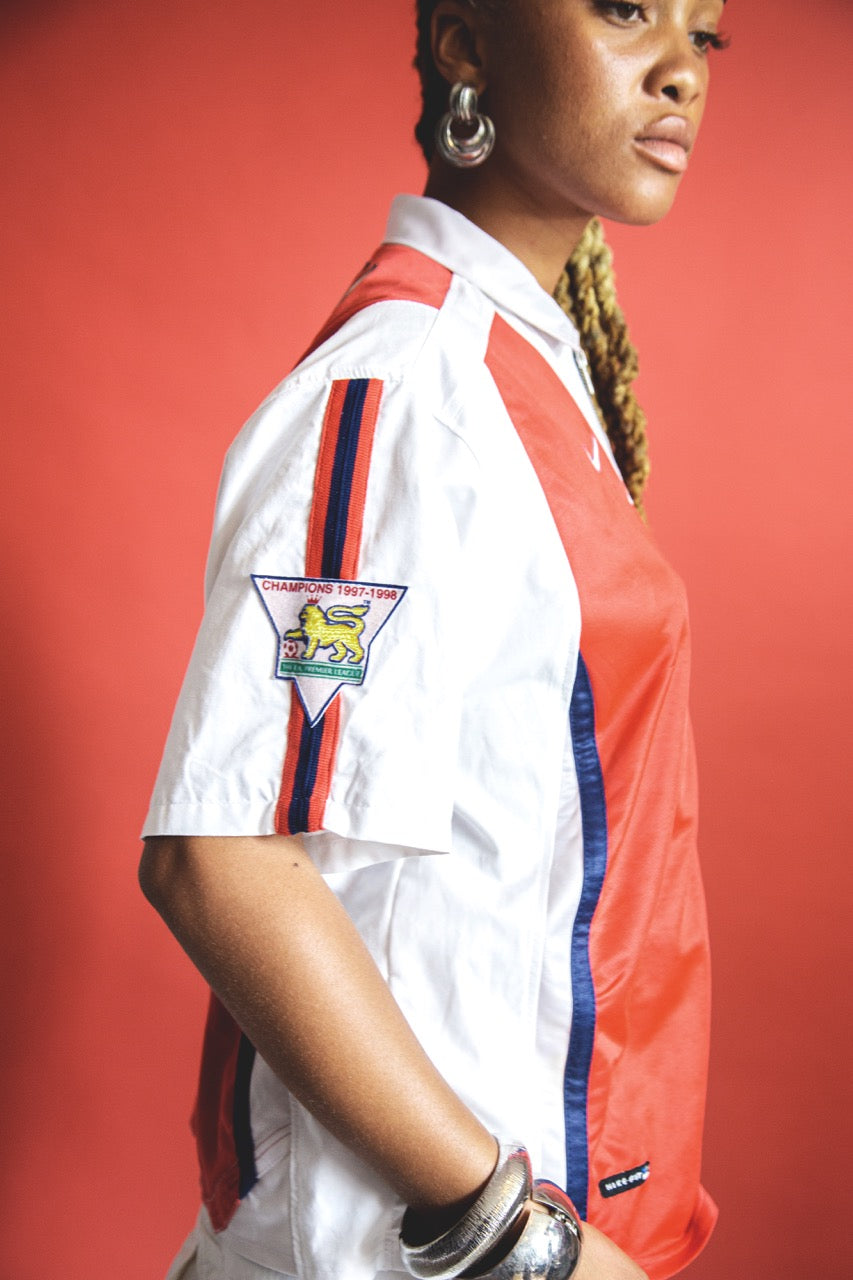 VT Rework: 1997/1998 Arsenal "Anelka 9" Home Zip Up Football Shirt