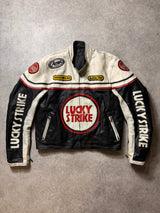 Lucky Strike Multicolout Leather Racing Jacket