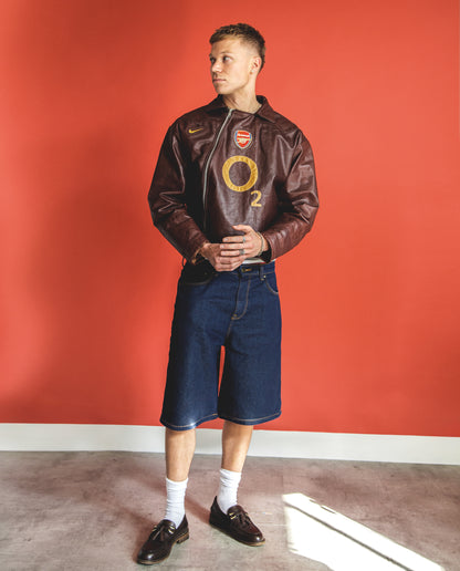 VT Rework : Custom Order - Asymetric Unisex Zip Up Leather Football Jacket