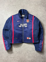 VT Rework: 1998-1999 Arsenal Goalkeeper 'Seaman' No.1 Denim Panelled Padded Jacket