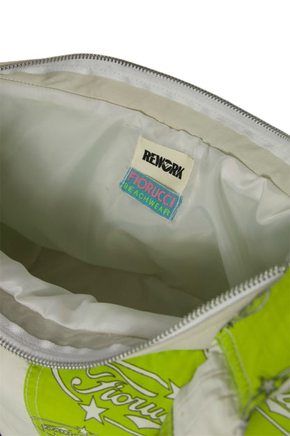 VT Rework: Fiorucci Two-Tone Logo Printed Padded Cross Body Bag