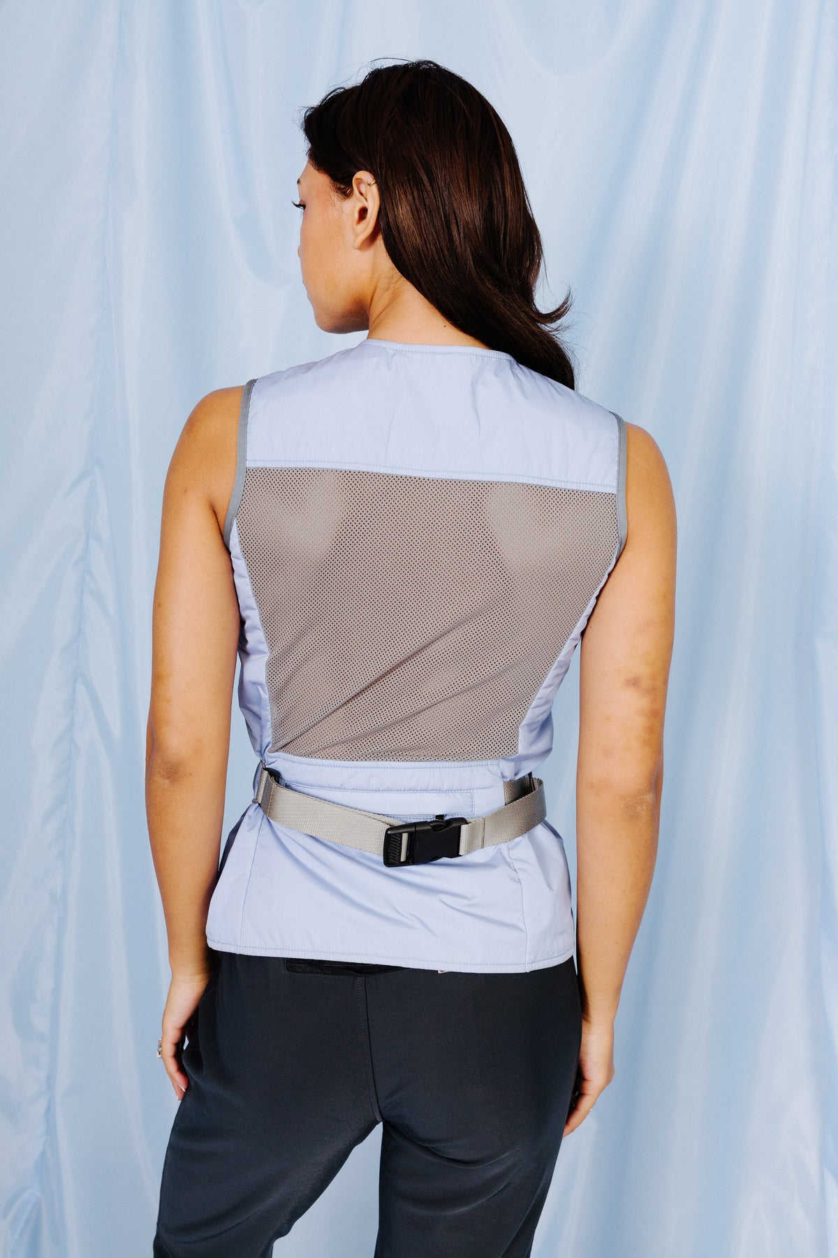 S/S 1999 Prada Sport Blue Nylon Buckled Tech Vest