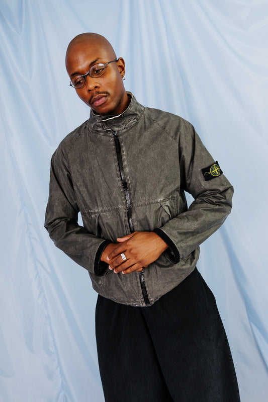 S/S 2007 Stone Island Spalmatura Charcoal Grey Tech Jacket