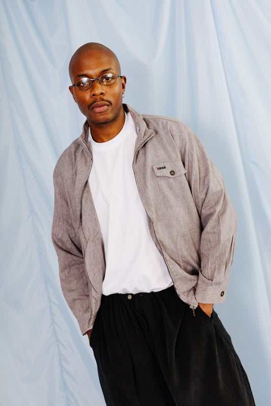 1990's Kansai Yamamoto Flecked Twill Textured Work Blouson