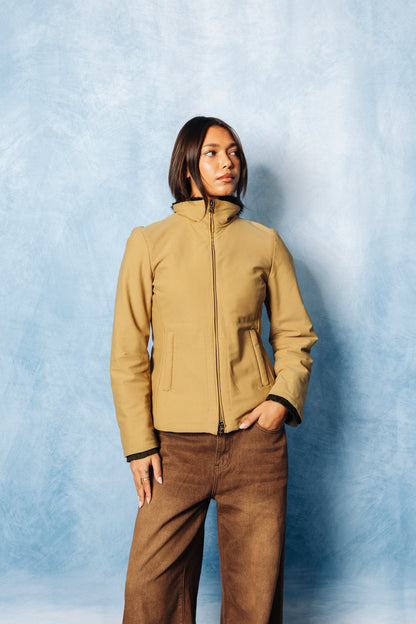 Prada Sport Stretch Nylon Fur Trim Tech Jacket