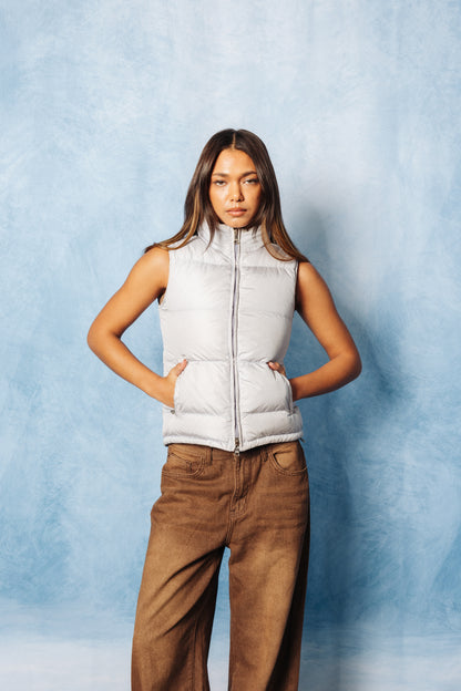 Prada Sport Grey Down Quilt Ski Vest