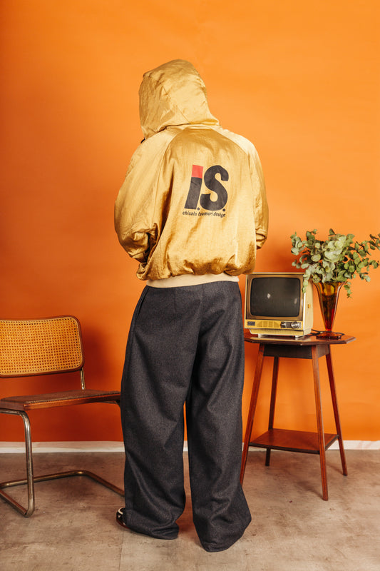 Issey Miyake I.S. Chisato Tsumori Design Reversible Satin Workwear Jacket