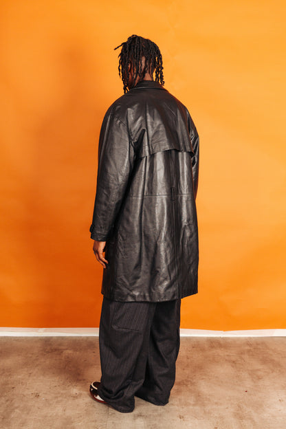 Versus Versace Leather Trench Coat