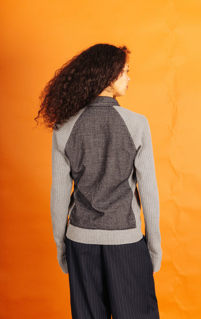 D&G Ribbed Sleeve Knit Jacket