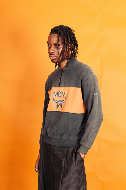 Legre MCM Two Tone Quarter Zip Sweater