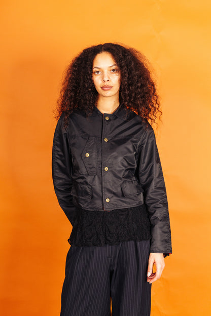 Jean Paul Gaultier Paris Cropped Nylon Jacket