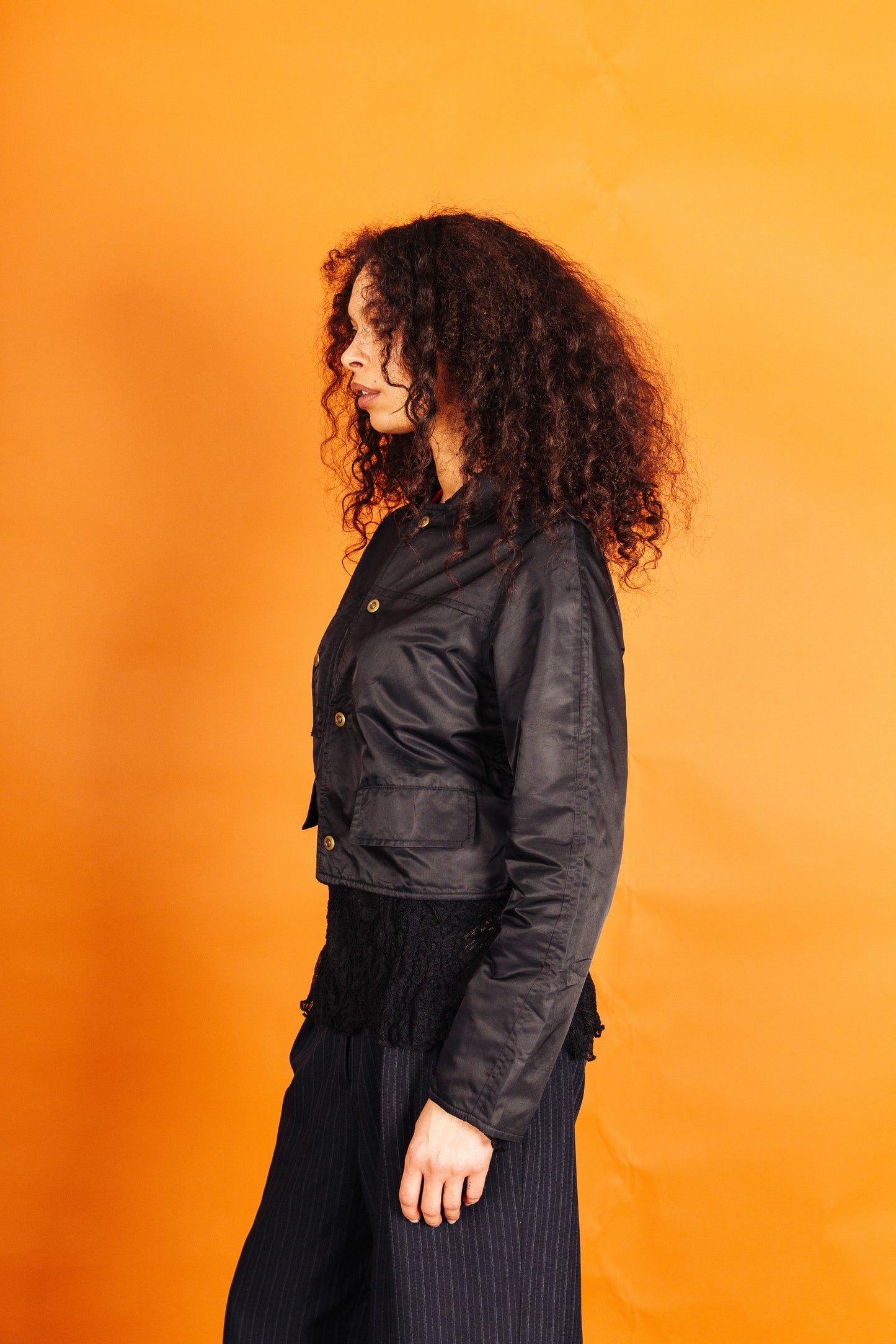 Jean Paul Gaultier Paris Cropped Nylon Jacket