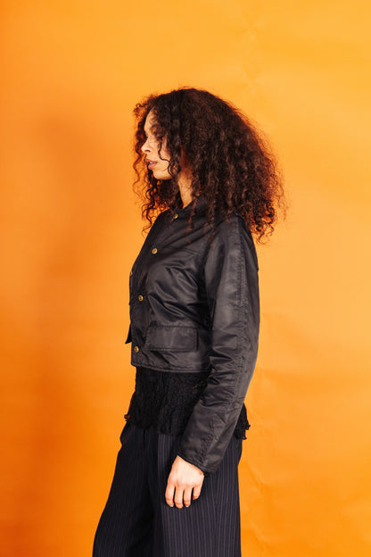 Jean Paul Gaultier Paris Cropped Nylon Jacket