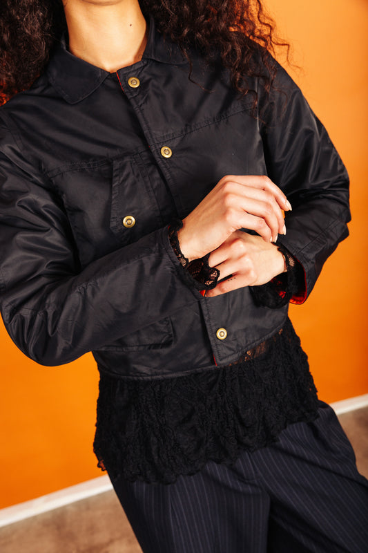 Jean Paul Gaultier Paris Cropped Nylon Jacket