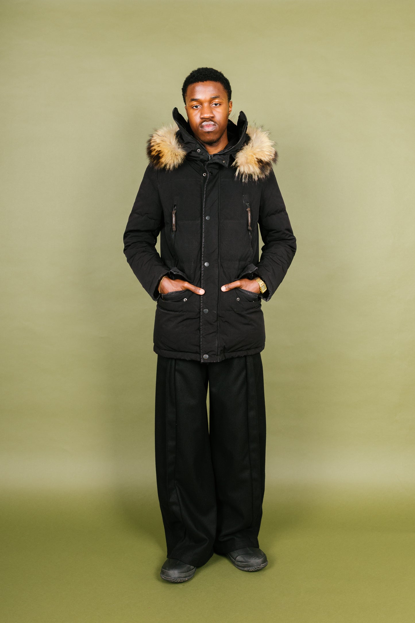 C.P. Company Asia Release Fur Trim Hooded Goggle Explorer Jacket