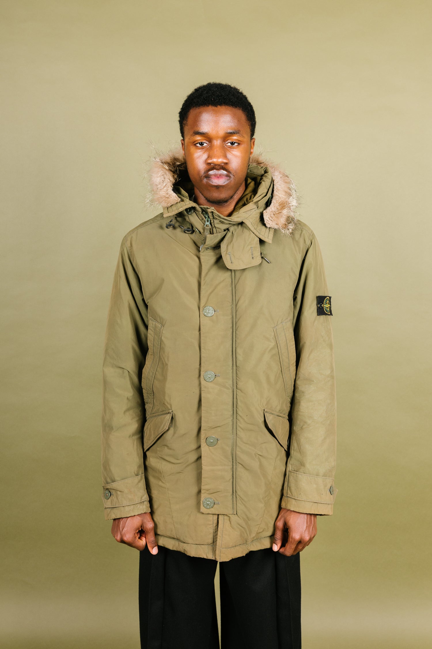 A/W 2014 Stone Island Micro Reps Down Khaki Parka Jacket