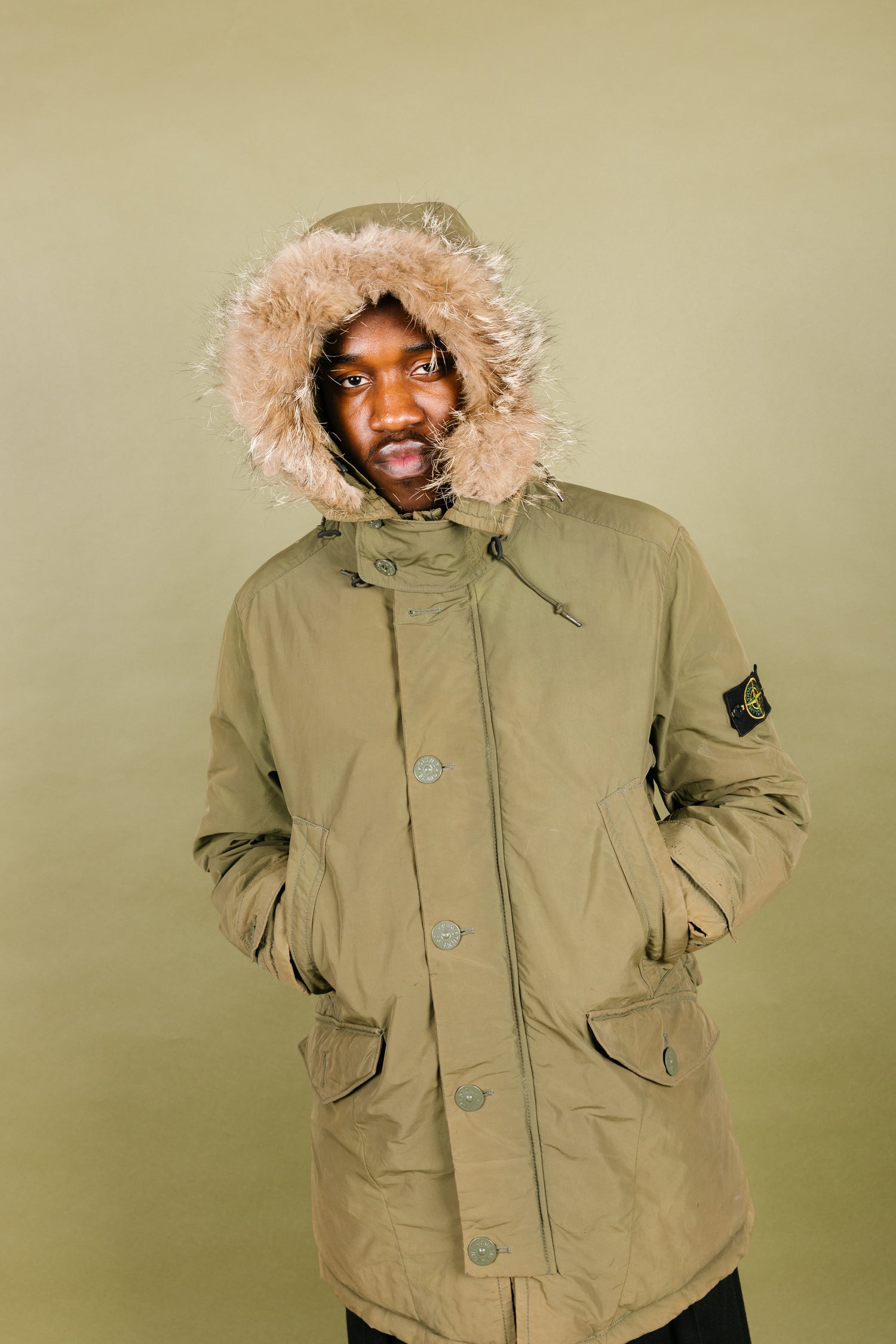 A/W 2014 Stone Island Micro Reps Down Khaki Parka Jacket