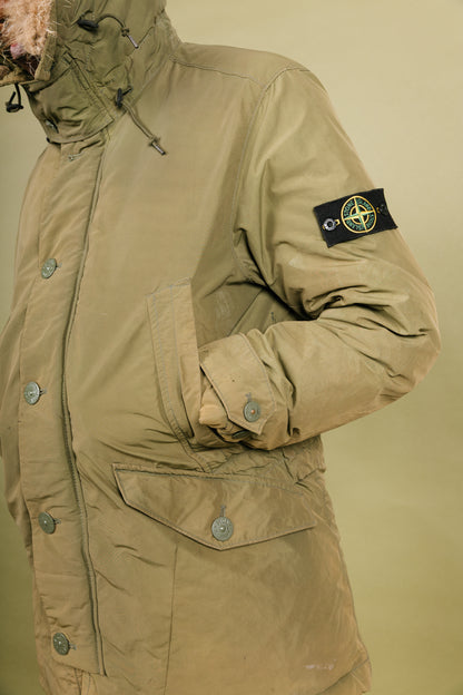 A/W 2014 Stone Island Micro Reps Down Khaki Parka Jacket