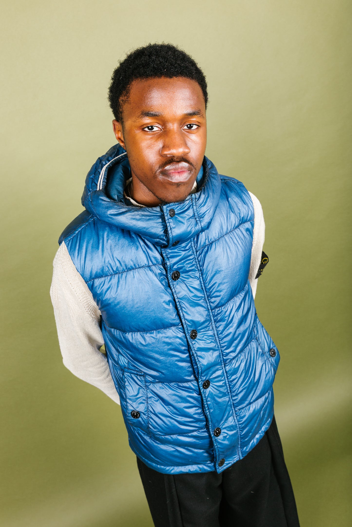 A/W 2013 Stone Island Garment Dyed Down Puffer Gilet
