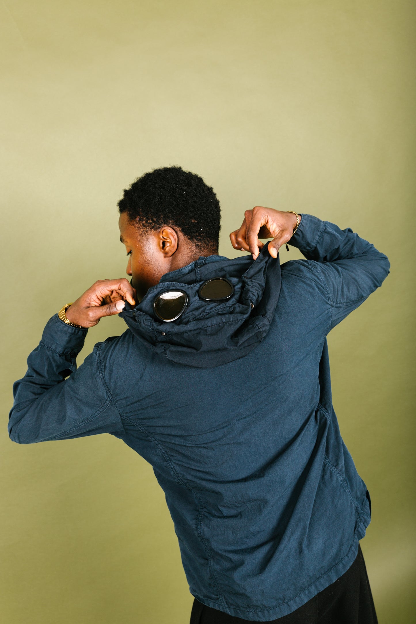 C.P. Company Goggle Hood Button Down Cotton Jacket