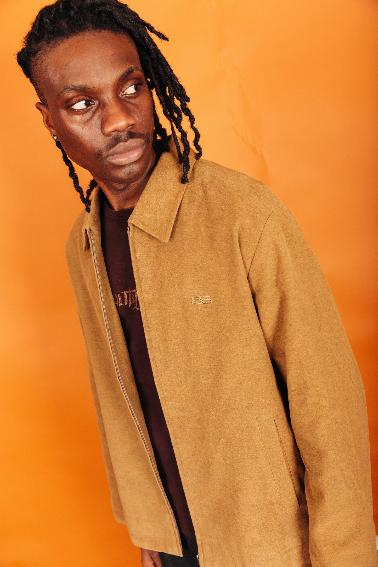 Balenciaga Camel Moleskin Full Zip Blouson