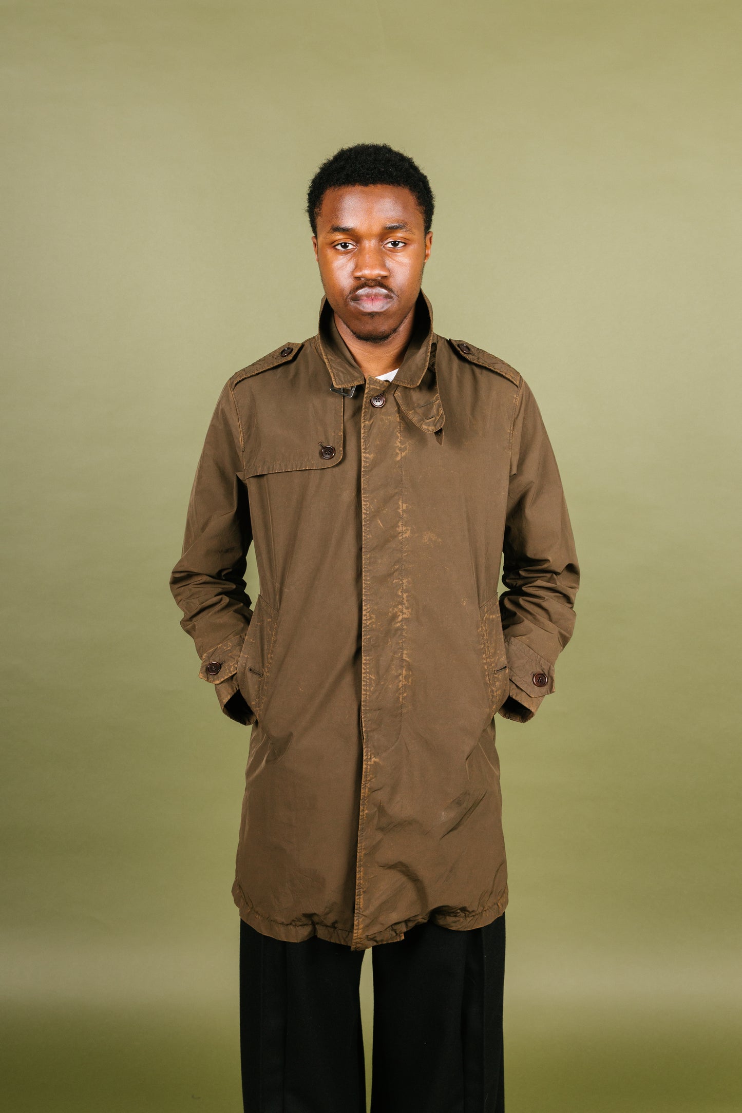 A/W 2009 C.P. Company Buckle Detail Lightweight Brown Trench Coat