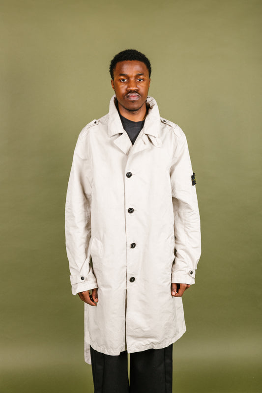 S/S 2008 Stone Island Belted Crinkle Trench Coat