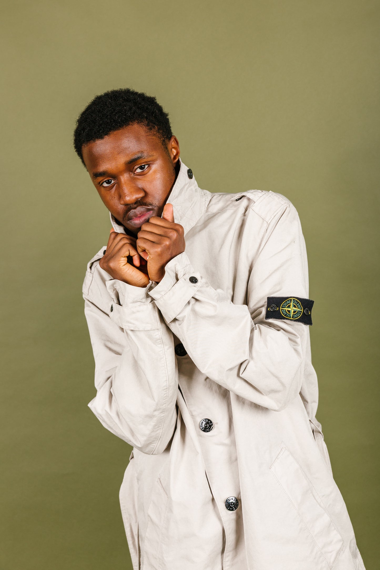 S/S 2008 Stone Island Belted Crinkle Trench Coat