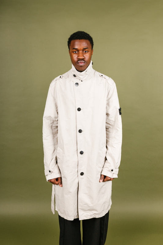 S/S 2008 Stone Island Belted Crinkle Trench Coat