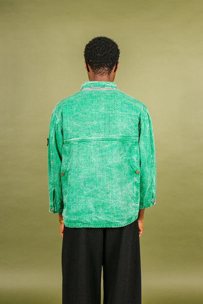 1987 C.P. Company Marina Acid Wash Green Denim Chore Jacket