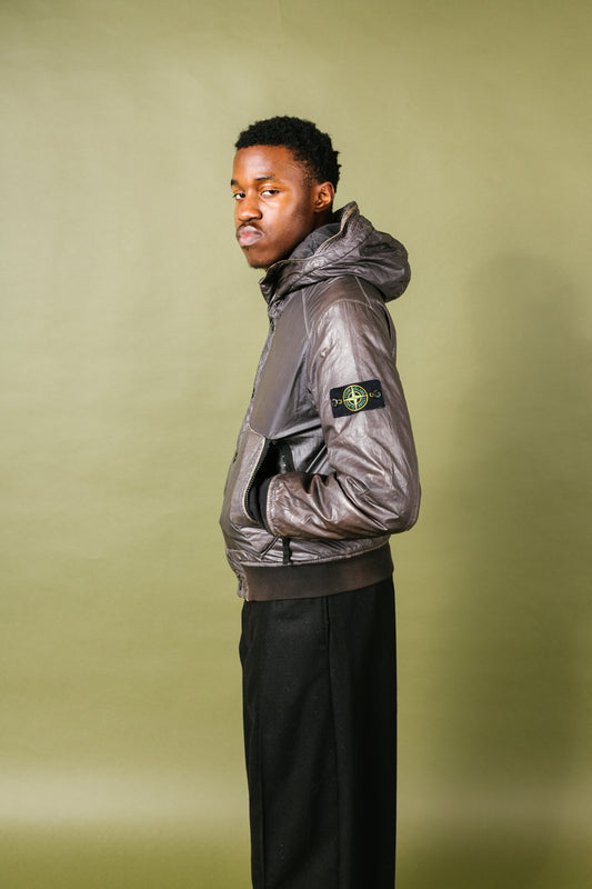 A/W 2014 Stone Island Mussola Gommata Grey Quilted Jacket