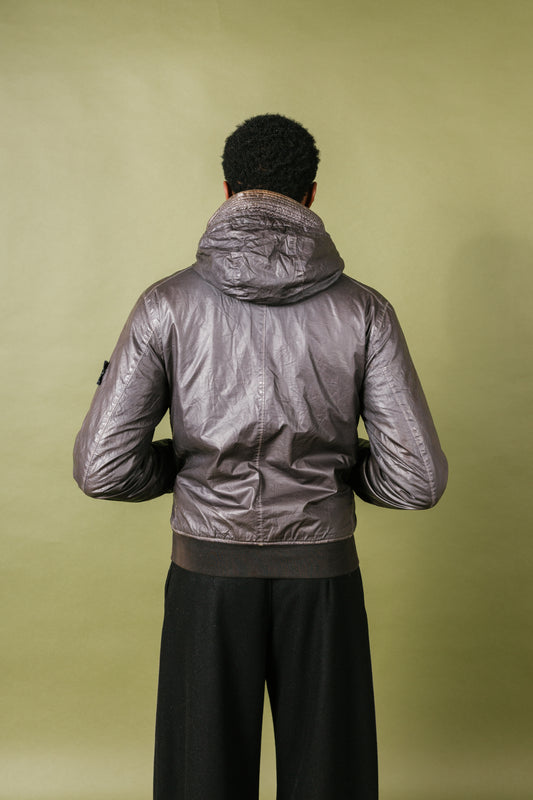 A/W 2014 Stone Island Mussola Gommata Grey Quilted Jacket