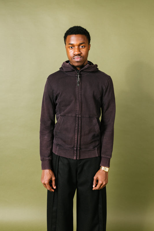 C.P. Company Goggle Zip Up Black Hoodie