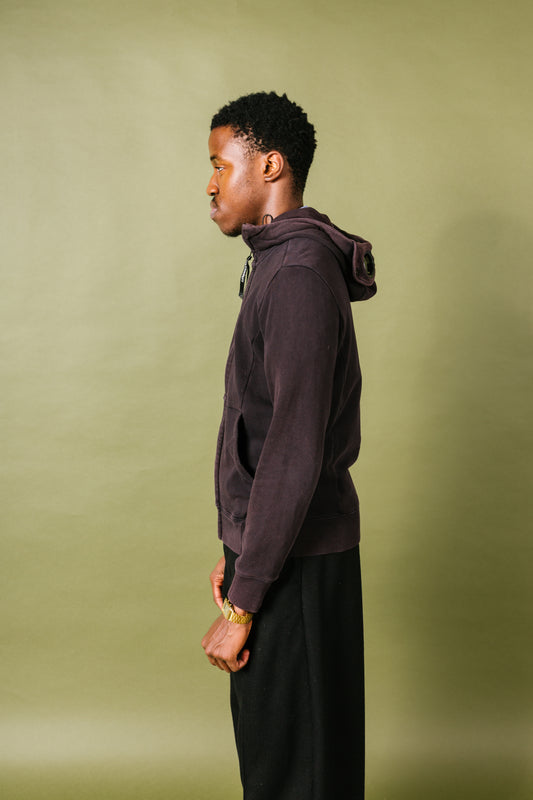 C.P. Company Goggle Zip Up Black Hoodie