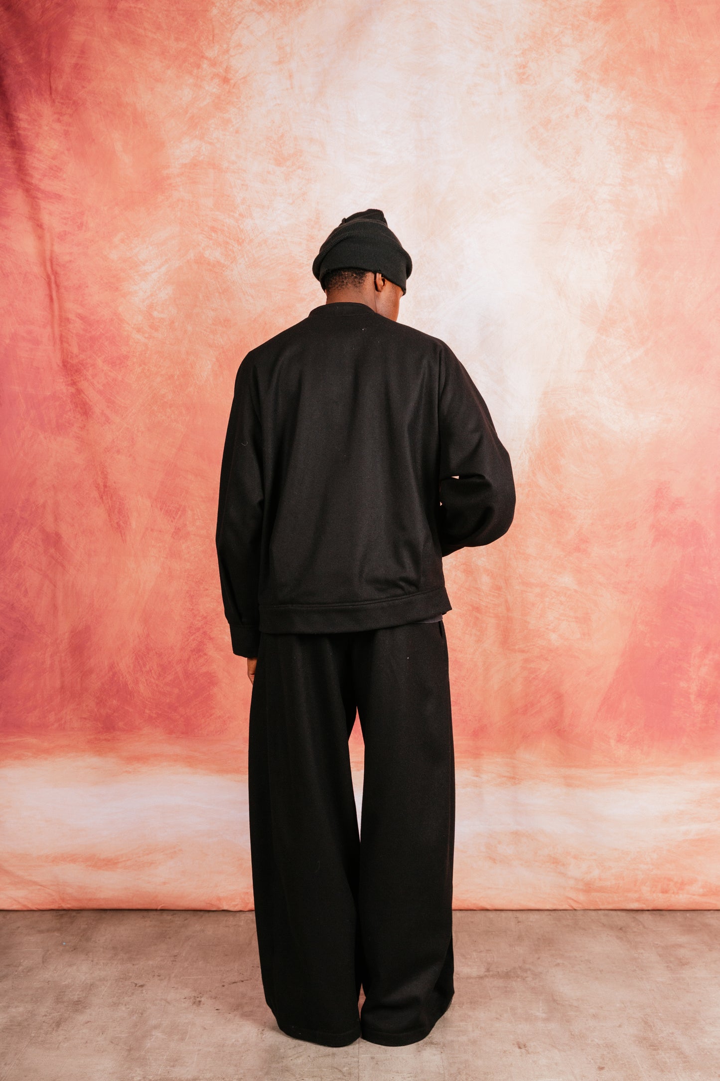 VT Rework: Pleated Black Wool Wide Trousers