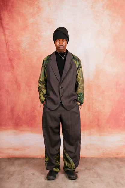 VT Rework: Ripstop Camoflague Oversized Woven Blazer