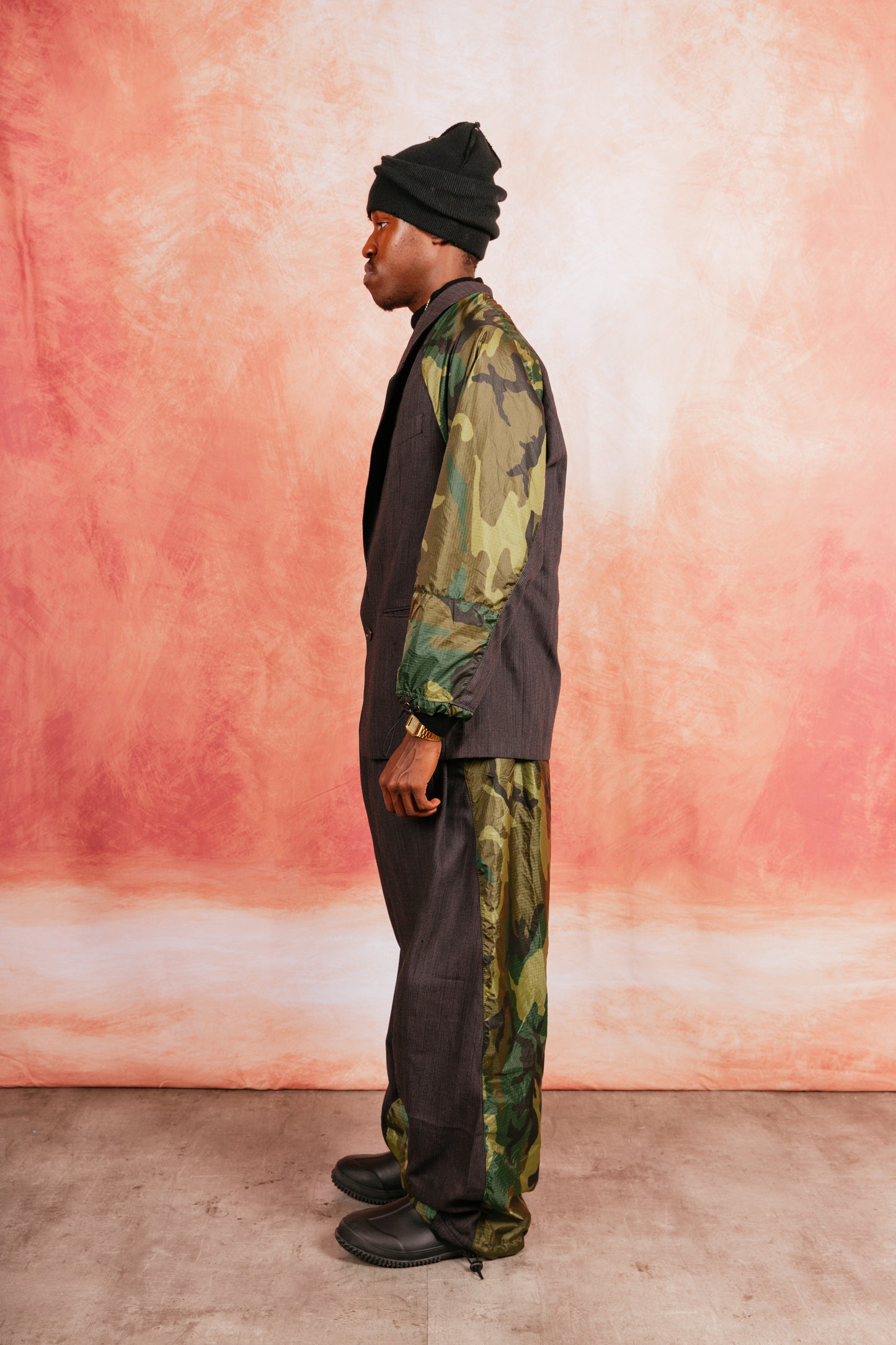 VT Rework: Ripstop Camoflague Oversized Woven Blazer