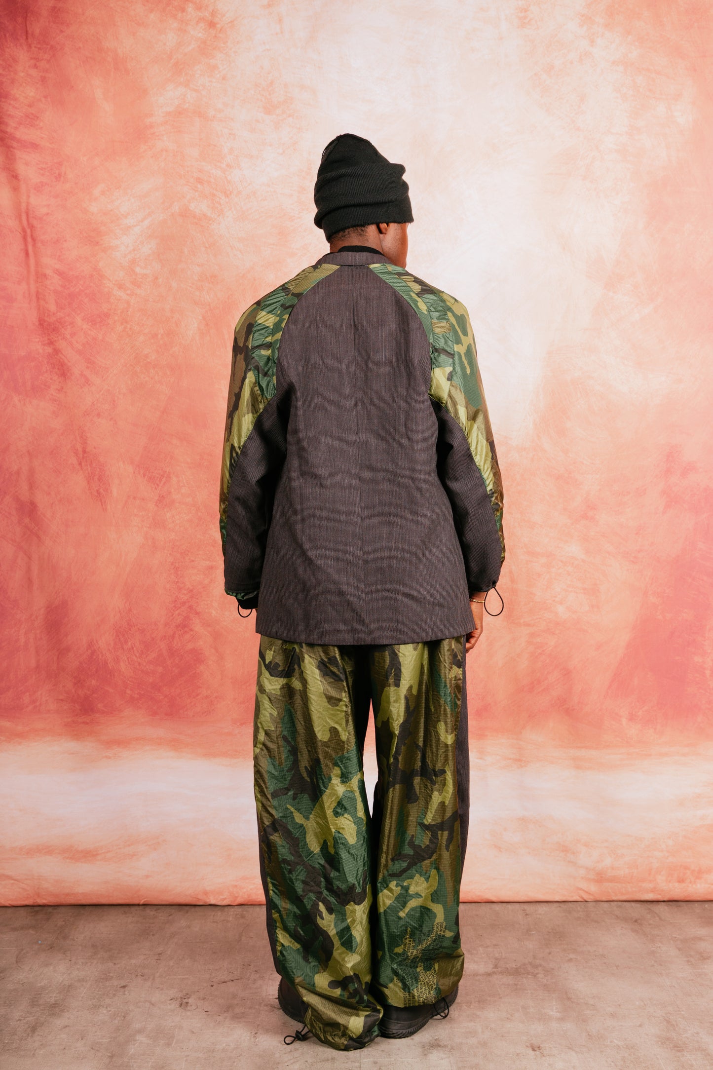 VT Rework: Ripstop Camoflague Oversized Woven Blazer