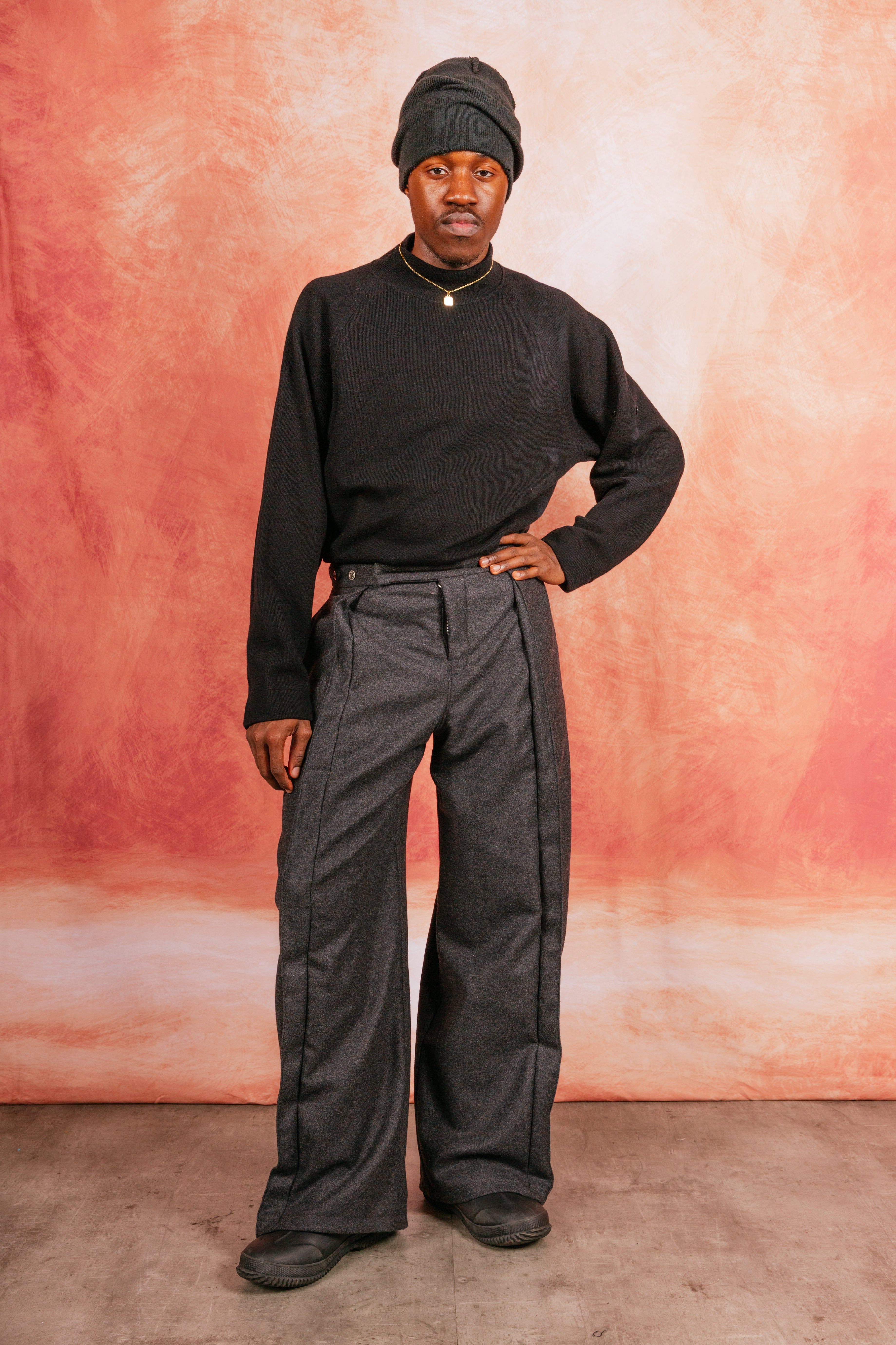VT Rework: Pleated Grey Wool Military Drill Trousers – Vintage