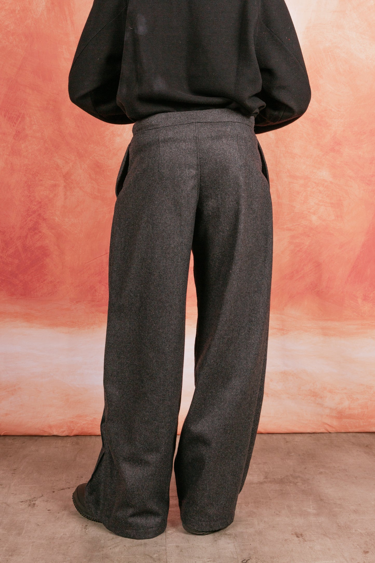 VT Rework: Pleated Grey Wool Military Drill Trousers